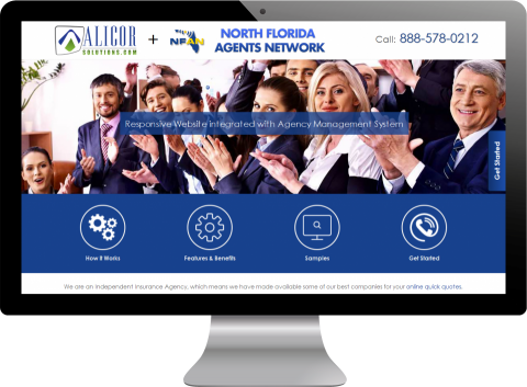 screenshot of website on desktop